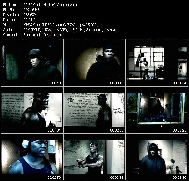 50 Cent video ”Hustler's Ambition” from dvd ”MixMash Urban February 2006”