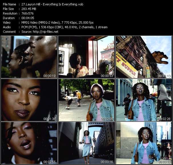 Lauryn Hill video ”Everything Is Everything” from dvd ”MixMash Urban February 2006”