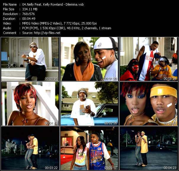 Nelly Feat. Kelly Rowland video ”Dilemma” from dvd ”MixMash Urban March 2006”