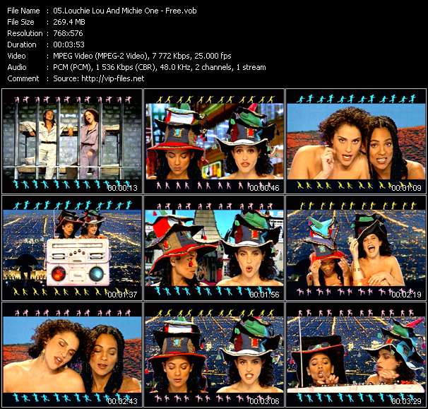 Louchie Lou And Michie One video ”Free” from dvd ”MixMash Urban March 2006”