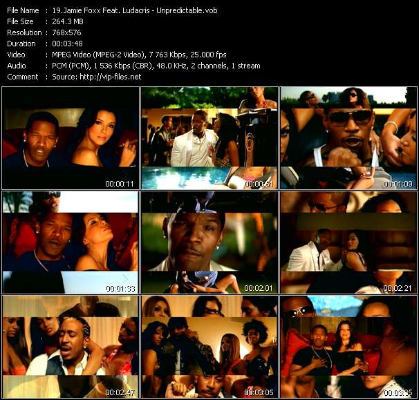 Jamie Foxx Feat. Ludacris video ”Unpredictable” from dvd ”MixMash Urban April 2006”