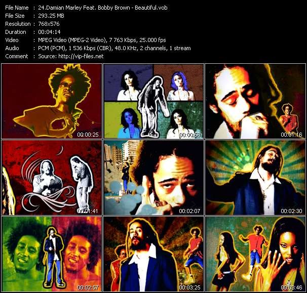 Damian Marley Feat. Bobby Brown video ”Beautiful” from dvd ”MixMash Urban April 2006”