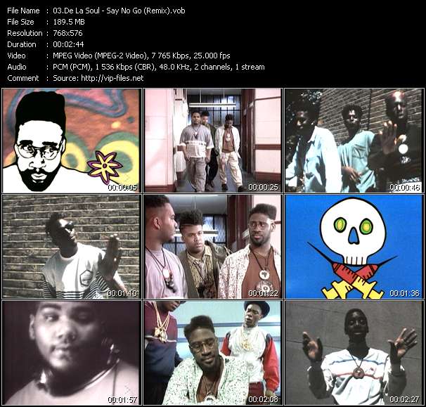 De La Soul video ”Say No Go (Remix)” from dvd ”MixMash Urban May 2006”