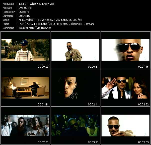 T.I. video ”What You Know” from dvd ”MixMash Urban May 2006”