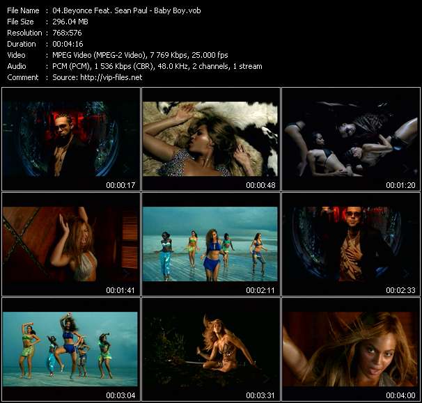 Beyonce Feat. Sean Paul video ”Baby Boy” from dvd ”MixMash Urban June 2006”