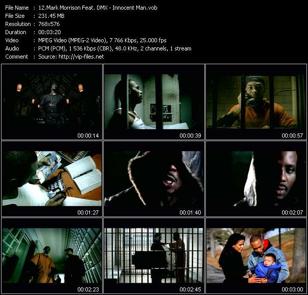 Mark Morrison Feat. Dmx video ”Innocent Man” from dvd ”MixMash Urban June 2006”