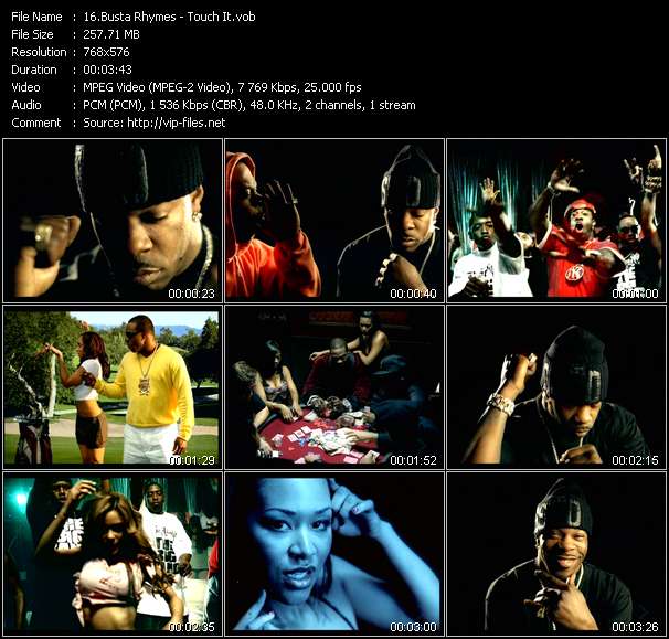 Busta Rhymes video ”Touch It” from dvd ”MixMash Urban June 2006”