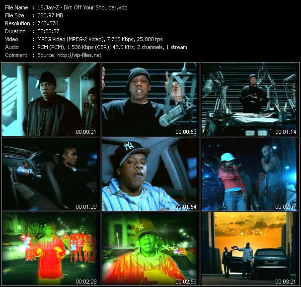 Jay-Z video ”Dirt Off Your Shoulder” from dvd ”MixMash Urban June 2006”