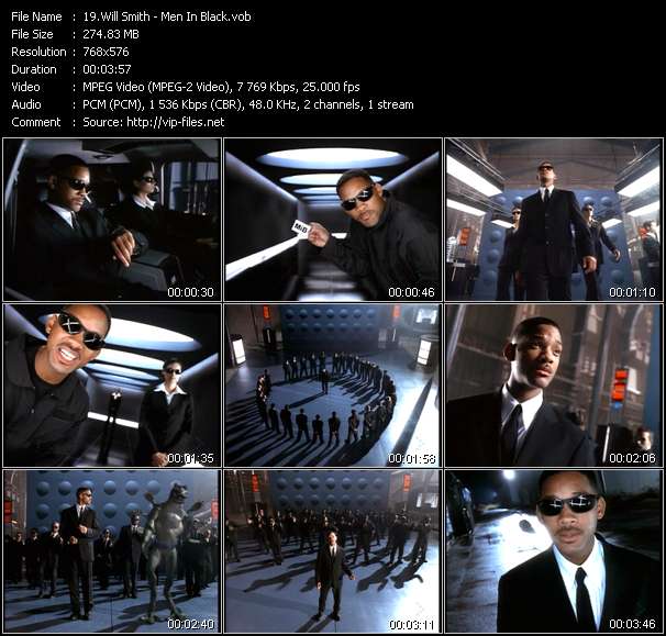 Will Smith video ”Men In Black” from dvd ”MixMash Urban July 2006”