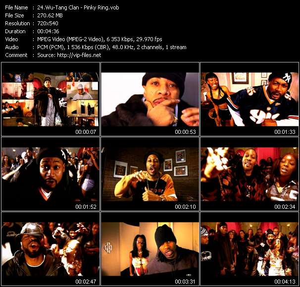 Wu-Tang Clan video ”Pinky Ring” from dvd ”Hot Video February 2002”