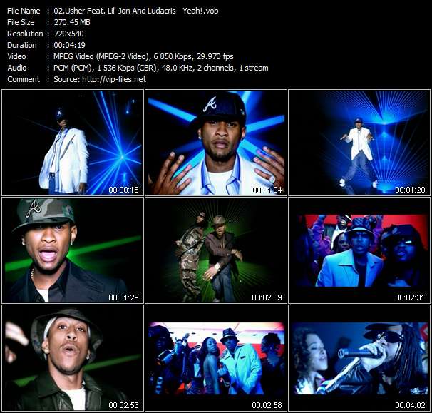 Usher Feat. Lil' Jon And Ludacris video ”Yeah!” from dvd ”Hot Video April 2004”