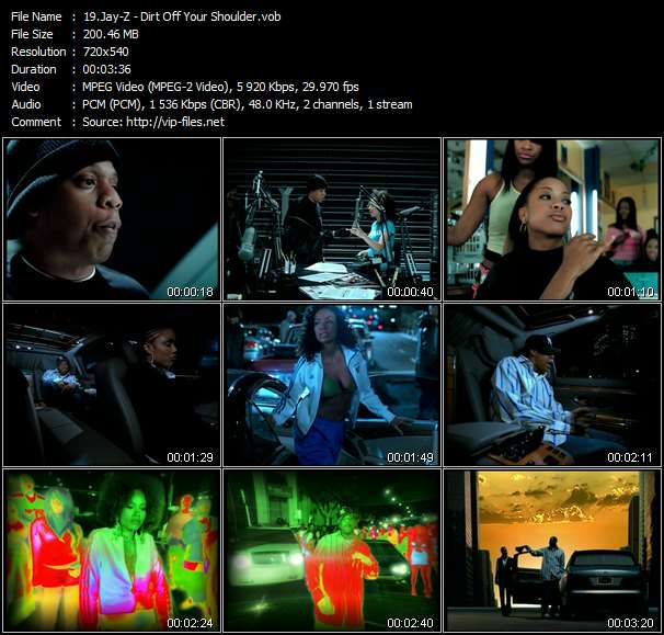Jay-Z video ”Dirt Off Your Shoulder” from dvd ”Hot Video April 2004”