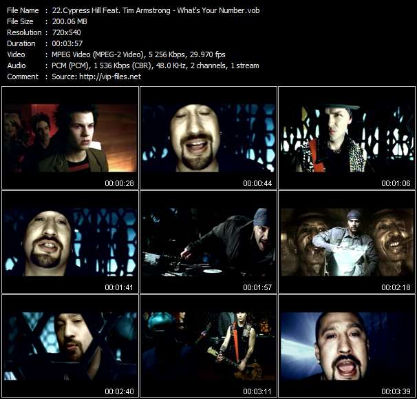 Cypress Hill Feat. Tim Armstrong video ”What's Your Number?” from dvd ”Hot Video April 2004”