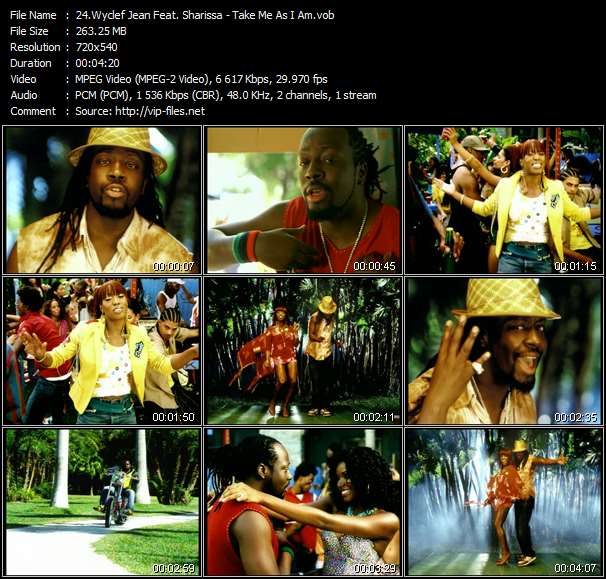 Wyclef Jean Feat. Sharissa video ”Take Me As I Am” from dvd ”Hot Video April 2004”