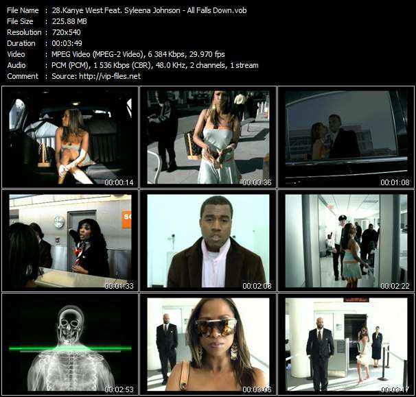 Download Urban Style Music Video: Kanye West Feat. Syleena Johnson - All Falls Down 