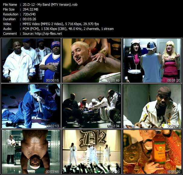 Download Urban Style Music Video: D-12 - My Band (MTV Version) 