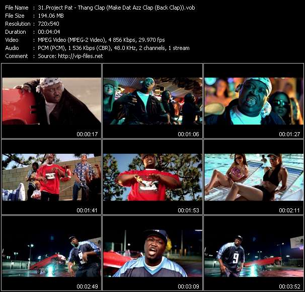 Project Pat video ”Thang Clap (Make Dat Azz Clap (Back Clap))” from dvd ”Hot Video June 2002”