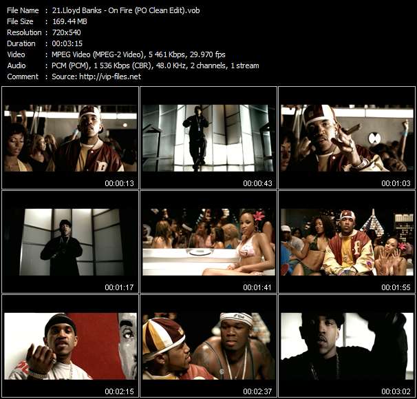 Lloyd Banks video ”On Fire (PO Clean Edit)” from dvd ”Hot Video June 2004”