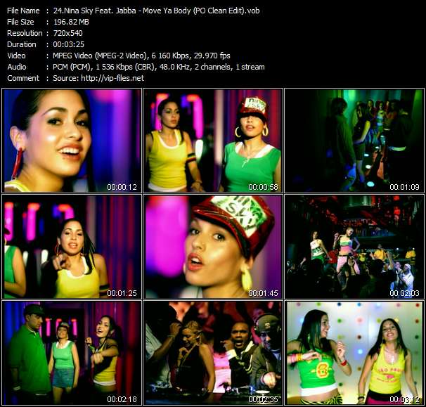 Nina Sky Feat. Jabba video ”Move Ya Body (PO Clean Edit)” from dvd ”Hot Video June 2004”
