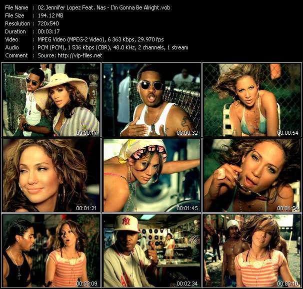 Jennifer Lopez Feat. Nas video ”I'm Gonna Be Alright” from dvd ”Hot Video July 2002”