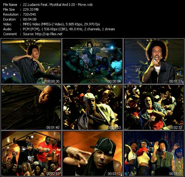 Ludacris Feat. Mystikal And I-20 video ”Move” from dvd ”Hot Video July 2002”