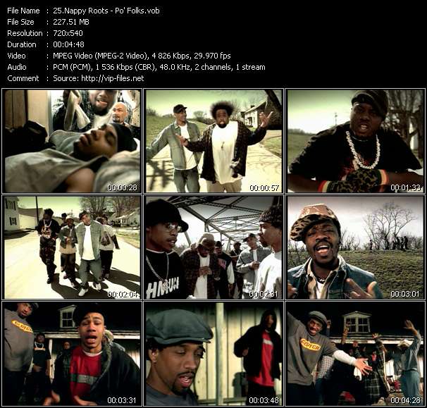 Nappy Roots video ”Po' Folks” from dvd ”Hot Video July 2002”