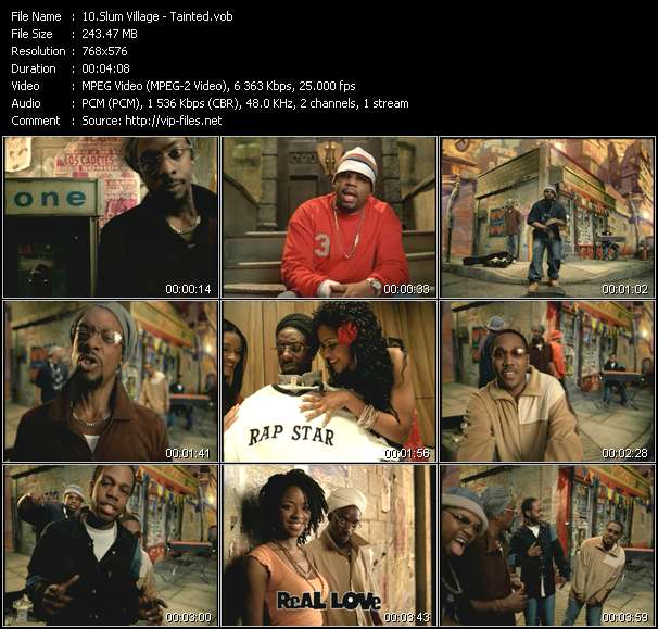 Slum Village video ”Tainted” from dvd ”UK Chart Video January 2003”