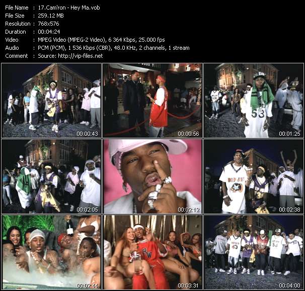 Cam'ron video ”Hey Ma” from dvd ”UK Chart Video January 2003”