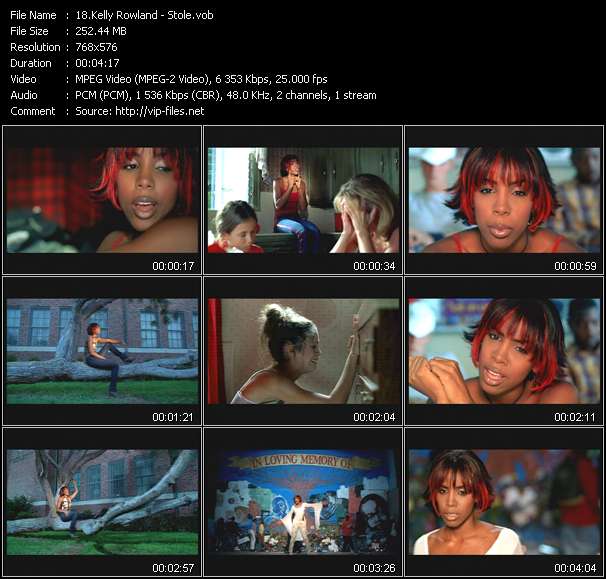 Kelly Rowland video ”Stole” from dvd ”UK Chart Video January 2003”