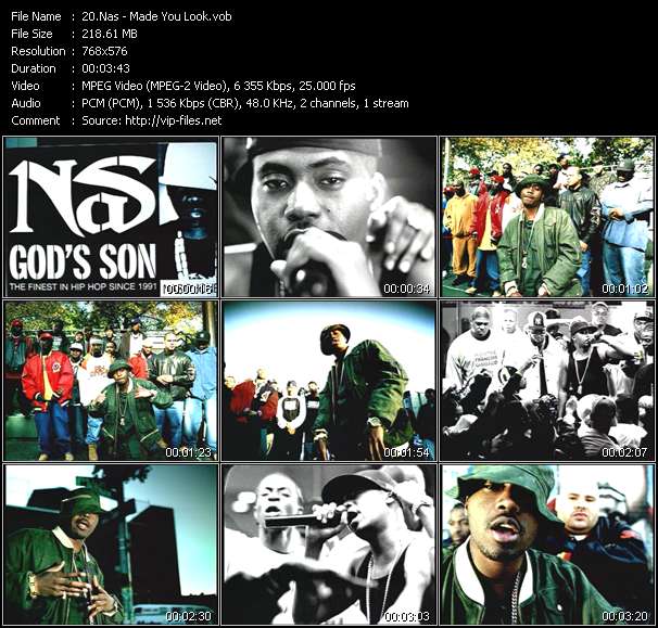 Nas video ”Made You Look” from dvd ”UK Chart Video January 2003”