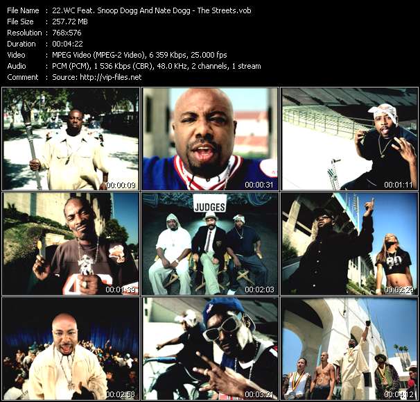 WC Feat. Snoop Dogg And Nate Dogg video ”The Streets” from dvd ”UK Chart Video January 2003”