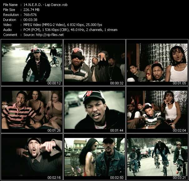 N.E.R.D. video ”Lap Dance” from dvd ”UK Chart Video March 2003”