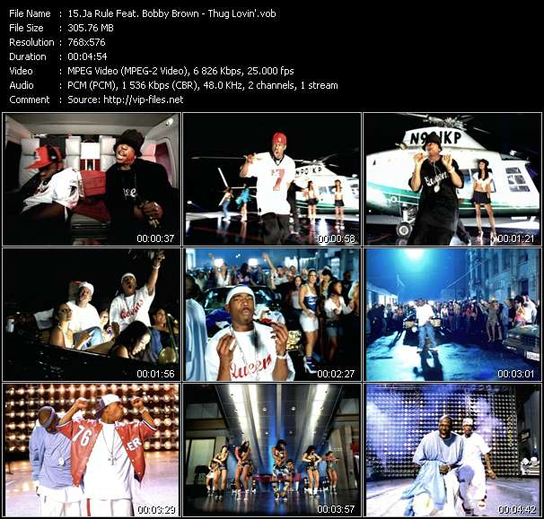 Ja Rule Feat. Bobby Brown video ”Thug Lovin'” from dvd ”UK Chart Video March 2003”