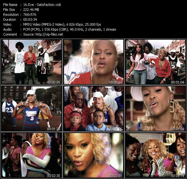 Eve video ”Satisfaction” from dvd ”UK Chart Video May 2003”