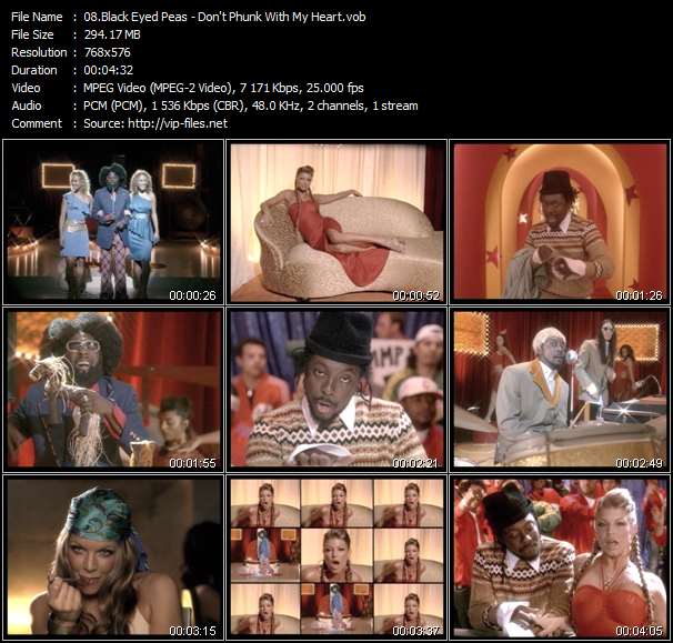 Black Eyed Peas video ”Don't Phunk With My Heart” from dvd ”UK Chart Video May 2005”