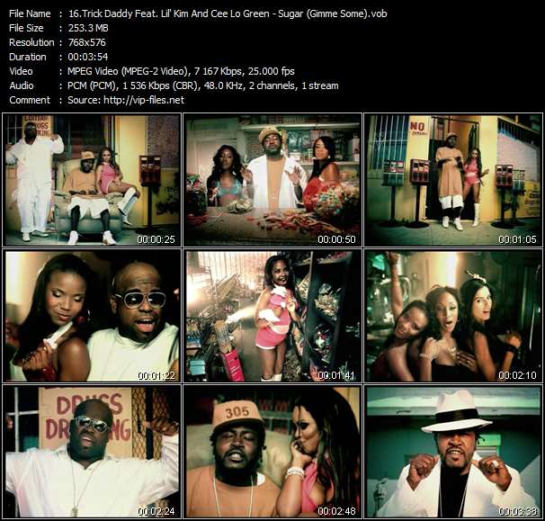Trick Daddy Feat. Lil' Kim And Cee Lo Green video ”Sugar (Gimme Some)” from dvd ”UK Chart Video May 2005”