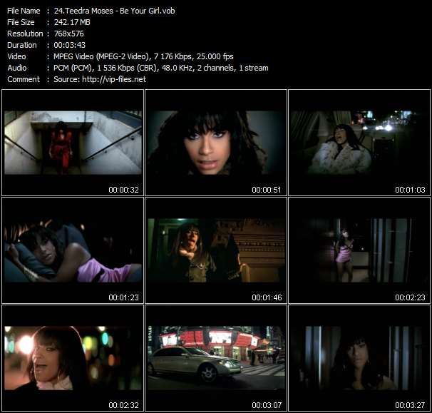 Teedra Moses video ”Be Your Girl” from dvd ”UK Chart Video May 2005”
