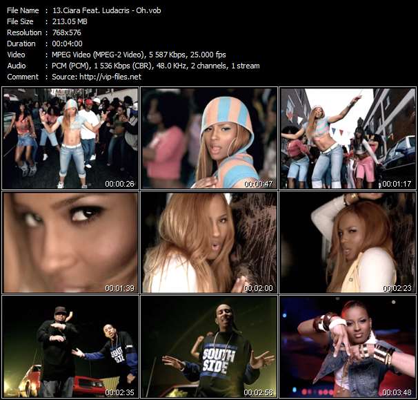 Ciara Feat. Ludacris video ”Oh” from dvd ”UK Chart Video June 2005”