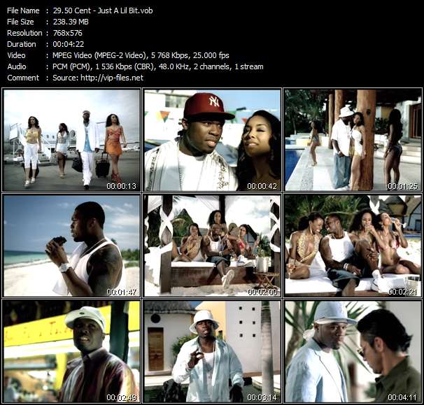 50 Cent video ”Just A Lil Bit” from dvd ”UK Chart Video June 2005”