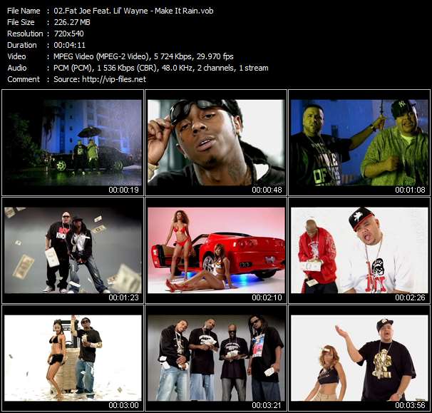 Fat Joe Feat. Lil' Wayne video ”Make It Rain” from dvd ”Urban Video January 2007”