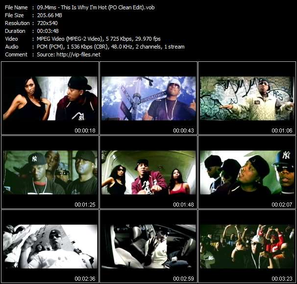 Mims video ”This Is Why I'm Hot (PO Clean Edit)” from dvd ”Urban Video January 2007”