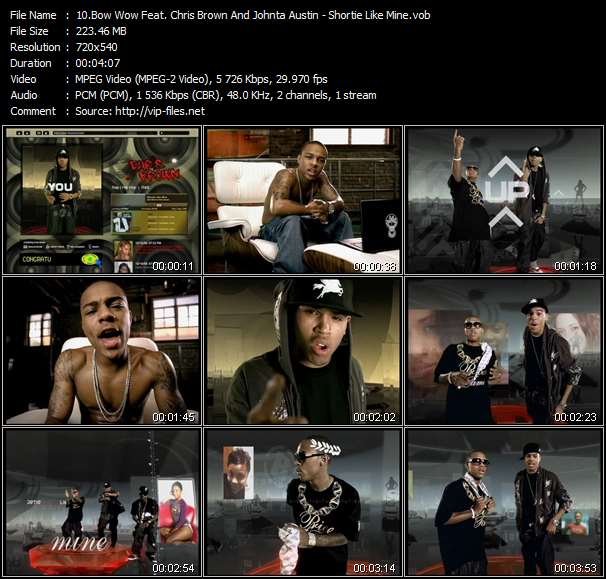 Bow Wow Feat. Chris Brown And Johnta Austin video ”Shortie Like Mine” from dvd ”Urban Video January 2007”