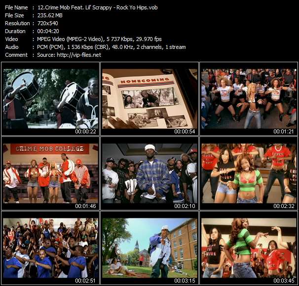 Crime Mob Feat. Lil' Scrappy video ”Rock Yo Hips” from dvd ”Urban Video January 2007”