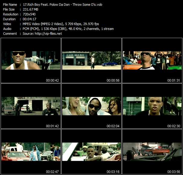 Rich Boy Feat. Polow Da Don video ”Throw Some D's” from dvd ”Urban Video January 2007”