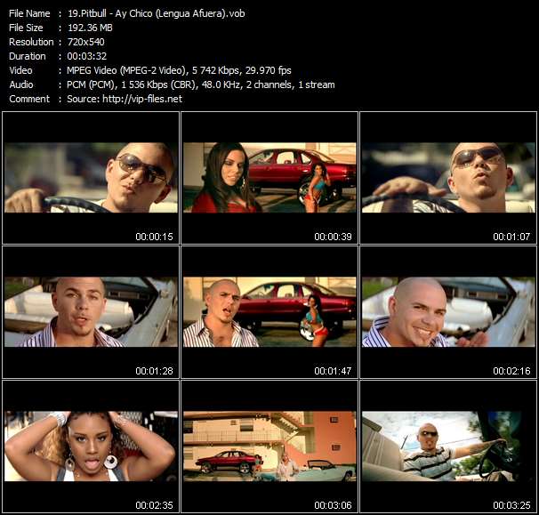 Pitbull video ”Ay Chico (Lengua Afuera)” from dvd ”Urban Video January 2007”