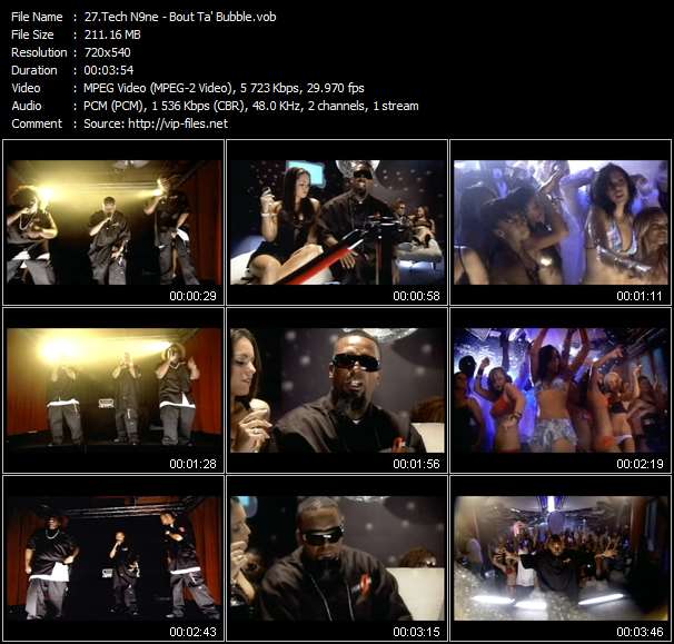 Tech N9ne video ”Bout Ta' Bubble” from dvd ”Urban Video January 2007”