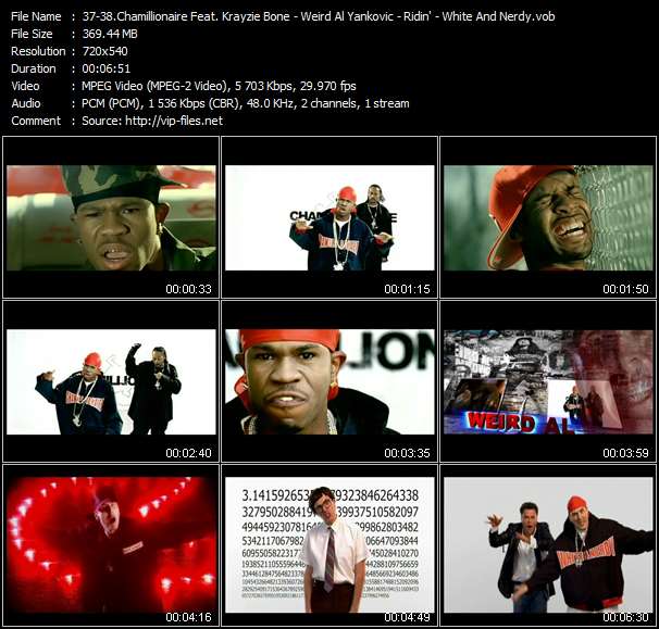 Chamillionaire Feat. Krayzie Bone - Weird Al Yankovic video ”Ridin' - White And Nerdy” from dvd ”Urban Video January 2007”