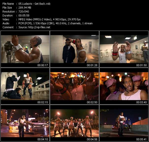 Ludacris video ”Get Back” from dvd ”Urban Video February 2005”