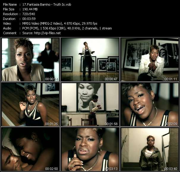 Fantasia Barrino video ”Truth Is” from dvd ”Urban Video February 2005”