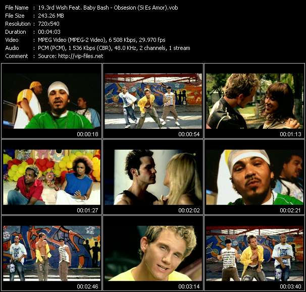 3rd Wish Feat. Baby Bash video ”Obsesion (Si Es Amor)” from dvd ”Urban Video February 2005”